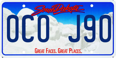 SD license plate 0COJ90
