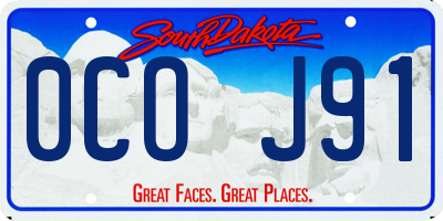 SD license plate 0COJ91