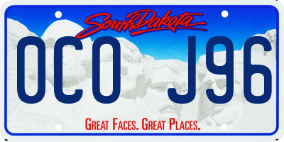 SD license plate 0COJ96