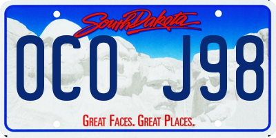 SD license plate 0COJ98