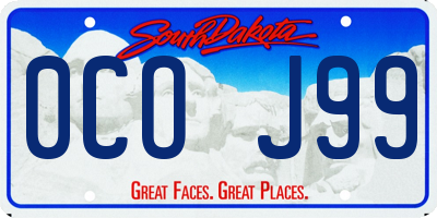 SD license plate 0COJ99