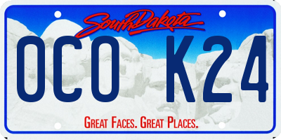 SD license plate 0COK24