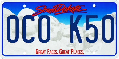 SD license plate 0COK50