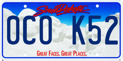 SD license plate 0COK52