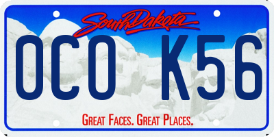SD license plate 0COK56