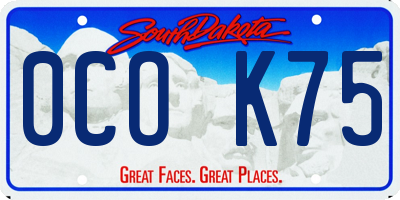 SD license plate 0COK75