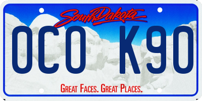 SD license plate 0COK90