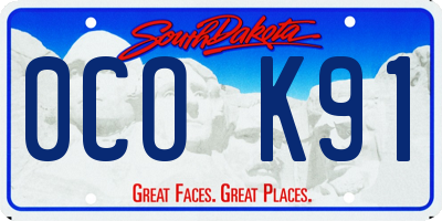 SD license plate 0COK91