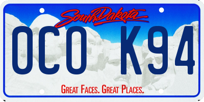 SD license plate 0COK94