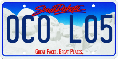 SD license plate 0COL05