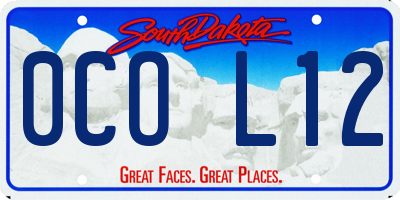 SD license plate 0COL12
