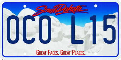 SD license plate 0COL15