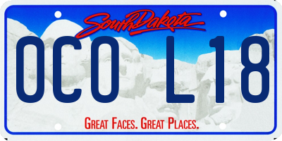 SD license plate 0COL18
