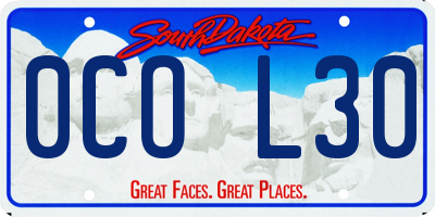 SD license plate 0COL30