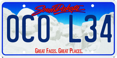 SD license plate 0COL34