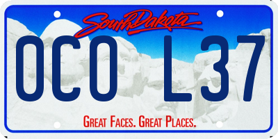 SD license plate 0COL37