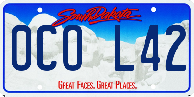 SD license plate 0COL42