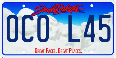 SD license plate 0COL45