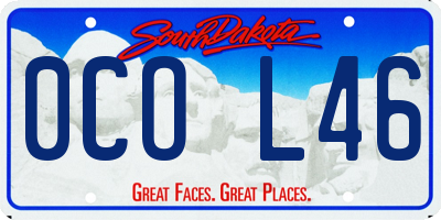 SD license plate 0COL46