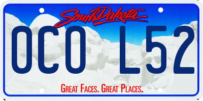 SD license plate 0COL52