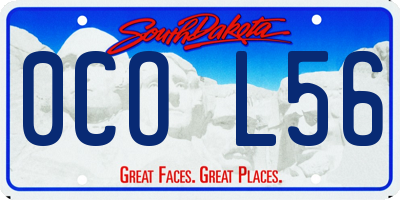 SD license plate 0COL56