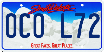 SD license plate 0COL72