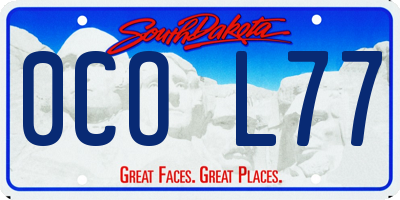SD license plate 0COL77