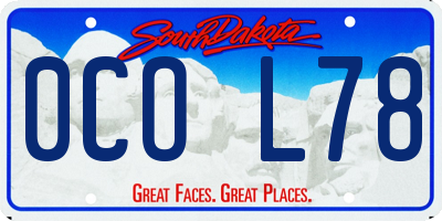 SD license plate 0COL78