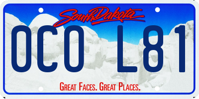 SD license plate 0COL81
