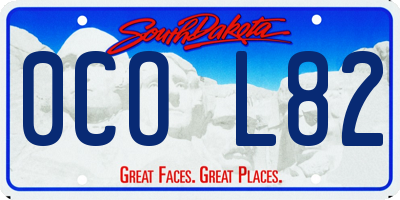 SD license plate 0COL82