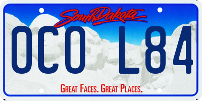 SD license plate 0COL84