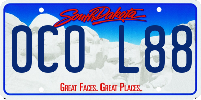 SD license plate 0COL88