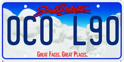 SD license plate 0COL90