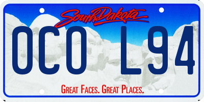 SD license plate 0COL94