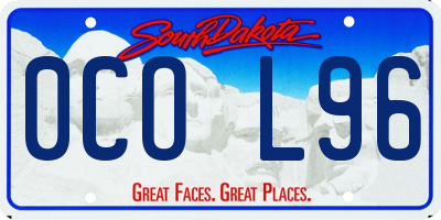 SD license plate 0COL96