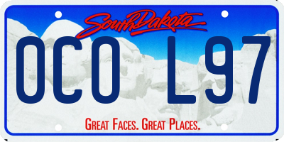 SD license plate 0COL97