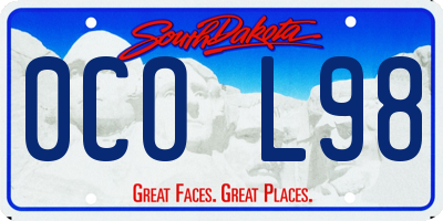 SD license plate 0COL98