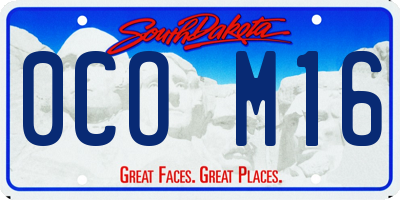 SD license plate 0COM16