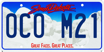 SD license plate 0COM21