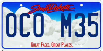 SD license plate 0COM35