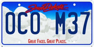 SD license plate 0COM37