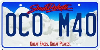 SD license plate 0COM40