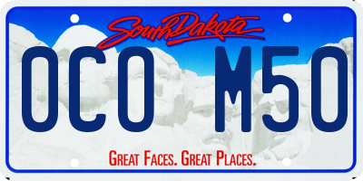 SD license plate 0COM50