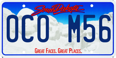 SD license plate 0COM56