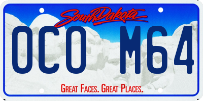 SD license plate 0COM64