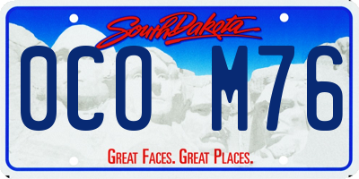 SD license plate 0COM76