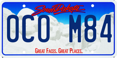 SD license plate 0COM84