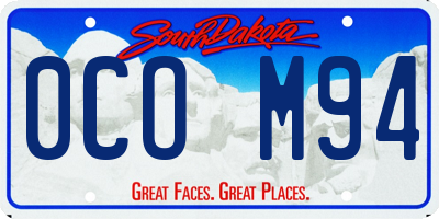 SD license plate 0COM94