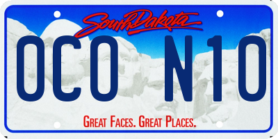 SD license plate 0CON10