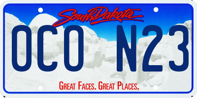 SD license plate 0CON23